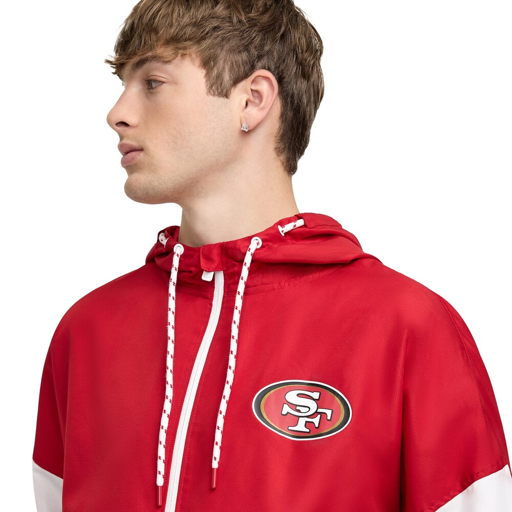 New Era San Francisco 49ers Throwback Windbreaker - Size 3XL